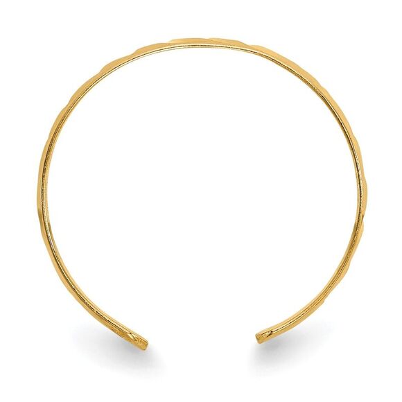 Diamond-Cut 2mm Toe Ring in 14 Karat Gold - Picture 3 of 6